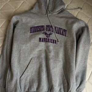 MV Sport Gray and Purple Collegiate Hoodie